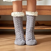 preiswerte la maison chaussettes-Women&#039;s House Socks With Grippers Super Soft Warm Cozy Fuzzy Fleece-Lined Socks Stockings Autumn Winter Ladies Floor Socks
