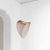 お買い得  ペンダントライト-60cm サークル/ラウンドデザイン ペンダント ライト ウッド LED モダン 220-240v