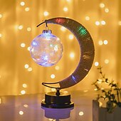 baratos Luzes de Natal-Lâmpada lunar encantada lâmpada de lua led para crianças luz noturna lâmpada de galáxia pendurada lâmpada de lua lua mágica presente de lembrança de luz noturna para decoração de casa (lâmpada de lua)