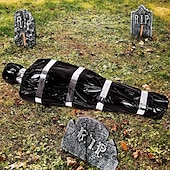 preiswerte Halloween Außen Dekor-Halloween-Dekorationen Requisiten für tote Opfer, gruselige gefälschte Leiche mit Pumpe, 152 cm hängende gruselige gefälschte Leiche in Tasche, Todesopfer, Halloween-Requisiten für den Außenbereich,