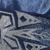 preiswerte Märchen-Motto-Kleider-Kindermädchenkleid Schneeflocke Langarm Performance Party süßes Baumwoll-Midikleid in A-Linie Herbst Winter 3–10 Jahre Marineblau