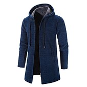 economico Maglioni Cardigan da uomo-Per uomo Felpa Cardigan Maglione Felpa con cappuccio Maglione con zip Giacca maglione A coste Maglia Tunica Lavorato a maglia Tinta unica Con cappuccio Essenziale Moda Esterno Giornaliero