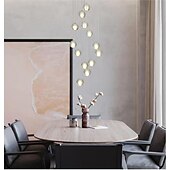 billiga Klusterdesign-40 cm ljuskrona metall klot taklampa led galvaniserad konstnärlig modern 90-240v