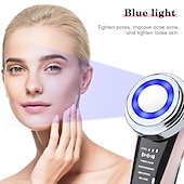 economico Apparecchi per la cura del viso-7 in 1 dispositivi di sollevamento del viso rf microcorrente ringiovanimento della pelle massaggiatore viso terapia della luce anti invecchiamento rughe apparato di bellezza
