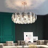 זול נברשות קריסטל-נברשת בעיצוב פנס תליון 60 ס"מ מצופה אלקטרו