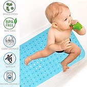 economico Tappetino antiscivolo per vasca-tappetino da bagno antiscivolo tappetino da bagno extra lungo antiscivolo bagno doccia antibatterico vasca da bagno nuovo il bagno vasca da bagno antiscivolo bagno impermeabile massaggio poggiapiedi