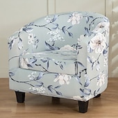 cheap Armchair Cover &amp; Armless Chair Cover-Floral Printed Club Chair Barrel Chair Slipcover Stretch Armchair Covers 1-Piece Club Tub Chair Covers Sofa Cover Couch Furniture Protector Cover  Spandex Couch Covers for Living Room