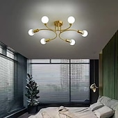 cheap Ceiling Lights-Golden Bedroom Ceiling Lamp Creative Multi Head Simple Living Room Dining Room Lamp Household Led Main Lamp