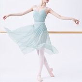 abordables Ropa de ballet-Ballet Faldas Tul Mujer Rendimiento Entrenamiento Sin Mangas Cintura Alta Chinlon