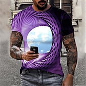 tanie Koszulki 3D-Męskie Wzór 3D Chmury Podkoszulek Krótki rękaw Podkoszulek Druk 3D Okrągły dekolt Koszula Sport Moda Designerskie Na zewnątrz Urlop Ulica Czarny Żółty Niebieski Lato Odzież S M L XL XXL XXXL 4XL