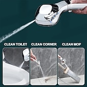 economico Soffioni doccia-soffione doccia 4 modalità regolabile ad alta pressione risparmio idrico one-key stop water soffione doccia pressurizzato portatile accessori per il bagno (con tubo dell&#039;acqua da 1,5 m e supporto)
