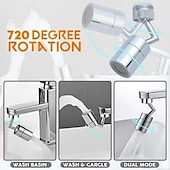 preiswerte Armaturendüsen-Wasserhahnverlängerung Luftsprudler 720° drehbar, universeller Spritzwasserfilter für Küchenarmaturen, Badezimmer, Waschbecken, Wasserhahn, Sprühkopf, Waschraum, Wasserspardüse, Sprühaufsatz