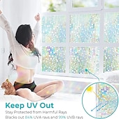 billige vindusfilmer-farget glass vindu film pvc frostet statisk klamre regnbue privatliv glass film vindu personvern klistremerke, vindu personvern film farget glass regnbue klamrer vindu toning film for hjemme bad