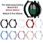 cheap Smartwatch Case-1 Pack Watch Case Compatible with Samsung Galaxy Watch 5 Pro 45mm / Watch 5 40mm / Watch 5 44mm / Watch 4 40mm / Watch 4 44mm Scratch Resistant Rugged Bumper Full Cover PC Watch Cover