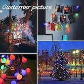 Χαμηλού Κόστους Plug In Ηλεκτρικό-globe ball string lights 100m 330ft 800leds fairy string lights in with 8 modes remote decor for indoor outdoor party γάμου χριστουγεννιάτικο δέντρο κήπο αποκριών ζεστό λευκό λευκό πολύχρωμο