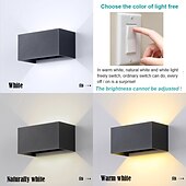 cheap Outdoor Wall Lights-LED Outdoor/Indoor Wall Lamp 2 Heads 12W 4 Heads 20W Adjustable Beam Angle LED Porch Lamp Outdoor Lamp Applicable to House Terrace and Porch AC85-265V