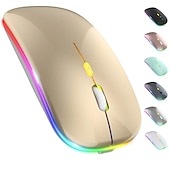 cheap Mice-LED Wireless Mouse Slim Silent Mouse 2.4G Portable Mobile Optical Office Mouse with USB and Type-c Receiver 3 Adjustable DPI Levels for Laptop PC Notebook MacBook