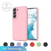Недорогие Чехлы для Samsung-телефон Кейс для Назначение SSamsung Galaxy S24 S23 S22 S21 S20 Plus Ultra А73 А53 А33 A42 S25 Ультра Кейс на заднюю панель Силиконовый чехол противокапельный Защита от удара Однотонный Силикон