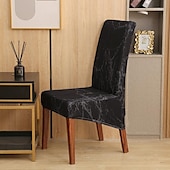 ieftine Husa scaun de sufragerie-huse pentru scaune de sufragerie xl, huse pentru scaune elastice 1 bucată, huse de protecție pentru scaune cu spătar înalt din spandex huse pentru scaun cu bandă elastică pentru sufragerie, nuntă