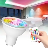 お買い得  スマートライト-gu10 led スポット電球 5 w 色がリモート rgb ホワイト メモリ ムード アンビエンス ライティングで変化