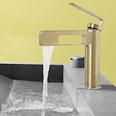 abordables Classiques-Robinet de lavabo de salle de bain, robinet de salle de bain noir, robinets de bain en forme de pistolet à un trou en laiton (noir/gris/chrome/doré)