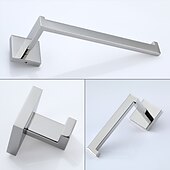 economico Set di accessori da bagno-set di ferramenta per il bagno 4 pezzi, accessori per il bagno rimodellati a parete in acciaio inossidabile sus304, include 2 porta accappatoio, 2 portasciugamani