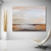 voordelige Schilderijen van landschappen-handgemaakte olieverf canvas muur kunst decoratieve abstracte mes schilderij landschap geel voor home decor gerold frameloze niet-uitgerekt schilderij