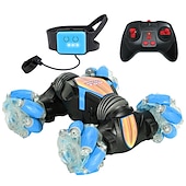 cheap RC Vehicles-2.4G 4WD Gesture Sensing Car Remote Control Stunt Car 360 All-Round Drift Twisting Off-Road Dancing Vehicle Kids Toys W/ Lights