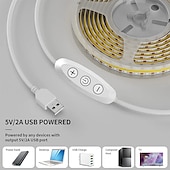 זול שלט רחוק-אורות usb cob led פס 5v 1-3m ניתנים לעמעום 300led / m cri85 עם שלט רחוק rf תאורת טלוויזיה אחורית מנורת סרט גמיש מתחת לארון לתאורת עשה זאת בעצמך בחדרי שינה מטבחים ובתים