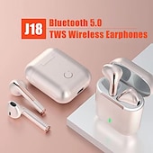 abordables Auriculares TWS-Auriculares TWS verdaderamente inalámbricos J18 con micrófono auriculares de juego auriculares deportivos para teléfonos Android e iOS