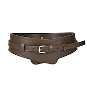 baratos cinto-Mulheres Cinto Couro Ecológico Branco Preto Camelo Cáqui Laranja Largo Ao ar livre Rua Dia a Dia Feriado Cor imaculada / Primavera / Verão / Outono / Inverno / Caqui