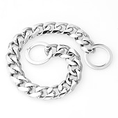 cheap Dog Collars, Harnesses &amp; Leashes-15mm Ebay Titanium Steel Stainless Steel Golden Pitbull Pet Large Dog Chain Pet Chain Collar