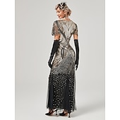 billiga Klänningar-Glada 20-talet 1920-talet Cocktail klänning Flapper-klänning Klänningar Maskerad Den store Gatsby charleston Bröllopsgäst Paljetter Vanligt Dam Karnival Maskerad Karnival Bröllop Bröllopsgäst Vuxna