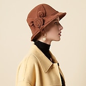 levne Party klobouky-Klobouky Směs polybavlny Zvonovitý klobouk 30. léta Slamák Ležérní Dovolená Kentucky Derby Melbourne Cup koktejl Elegantní Retro styl S Aplikace Rozdělení Přílba Pokrývky Hlavy
