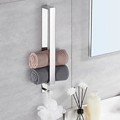 cheap Towel Bars-Self Adhesive Towel Rack Multi-Function 40cm Towel Bar Bathroom Rack 304 Stainless Steel(Black/Chrome/Brushed Nickel)