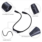 abordables Lampes de lecture-Lampe Tour de Cou LED Mains Libres – Intensité Variable, Flexible pour Lecture &amp; Éclairage Extérieur