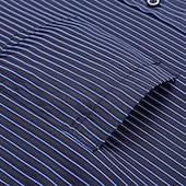 cheap Men's  Overshirts-Men's Dress Shirt Striped Shirt Collared Shirt Button Up Shirt Striped Wedding Casual Black and Red Navy Blue Purple Light Blue Long Sleeve Classic Collar Fall &amp; Winter Clothing Apparel