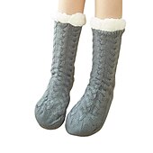 preiswerte la maison chaussettes-Women&#039;s House Socks With Grippers Super Soft Warm Cozy Fuzzy Fleece-Lined Socks Stockings Autumn Winter Ladies Floor Socks