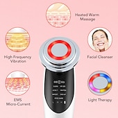 economico Apparecchi per la cura del viso-7 in 1 dispositivi di sollevamento del viso rf microcorrente ringiovanimento della pelle massaggiatore viso terapia della luce anti invecchiamento rughe apparato di bellezza