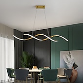 cheap Pendant Lights-LED Pendant Light Linear 90 cm 3000K Gold/Silver Adjustable Island Lights Dimmable Aluminum Stylish Minimalist Painted Finishes Nordic Style Dining Room Kitchen Lights 110-220V