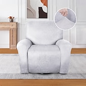 abordables Silla reclinable y con alas-Fundas para sillones reclinables, fundas de cuero elásticas para sofás reclinables de 1 plaza, juego de 4 fundas para sillones reclinables de un solo asiento, licra suave, lavables a máquina