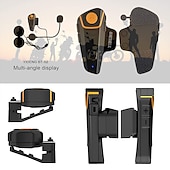 voordelige Motorhelm headsets-Motorhelm bluetooth headset full duplex intercom speaker fm radio motor communicatie systeem handsfree waterdichte hoofdtelefoon 1000m