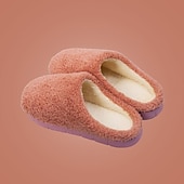 cheap Home Slippers-Home Slippers for Women Men, Fuzzy House Slippers Memory Foam  Slippers Slip on Cozy Bedroom Shoes Anti-Skid Rubber Sole Indoor Outdoor Shoes