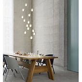 billiga Klusterdesign-40 cm ljuskrona metall klot taklampa led galvaniserad konstnärlig modern 90-240v