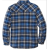 economico camicie di flanella-Per uomo Plaid Camicia di flanella Sopracamicia Manica Lunga Camicia Collo ripiegato Streetwear Quotidiano Stampa Giallo Chiaro Vinaccia Rosso+Grigio+Nero Nero + grigio scuro + blu navy Blu Bottonato