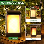 economico Illuminazione vialetto-lanterna di fiamma solare luci di via all&#039;aperto luci del giardino led impermeabile appeso luce 99 led retro luce del giardino 3 modalità di illuminazione luce di paesaggio per cortile balcone via