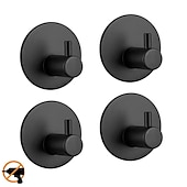 economico Ganci porta accappatoio-ganci da parete 4 pezzi autoadesivi durevoli appendiabiti da parete in acciaio inossidabile 304 impermeabili antiruggine per bagni cucina 3m