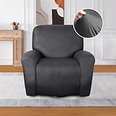 abordables Silla reclinable y con alas-Fundas para sillones reclinables, fundas de cuero elásticas para sofás reclinables de 1 plaza, juego de 4 fundas para sillones reclinables de un solo asiento, licra suave, lavables a máquina
