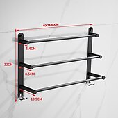 economico Portasciugamani-Portasciugamani a muro Multistrato / Nuovo design / Creativo Moderno / Tradizionale Acciaio inossidabile 1 pc - Bagno / Bagno dell&#039;hotel 3 portasciugamani Montaggio su parete