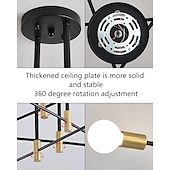 cheap Sputnik Design-LED Ceiling Light 60 cm Sputnik Design Chandelier Metal Artistic Style Sputnik Industrial Painted Finishes Artistic Nordic Style 110-120V 220-240V